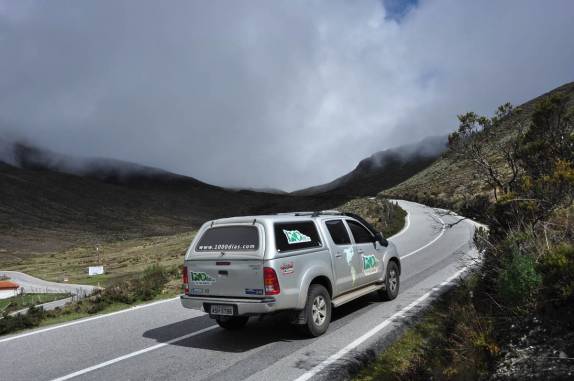 Fiona na rodovia transandina, na região de Mérida, nos Andes venezuelanos